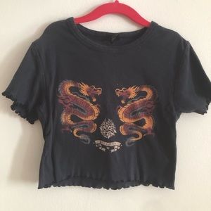Vintage Crop Top - Kids T Shirt - Dragons Pasadena 1992 - Size XSTP